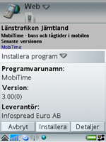 Installera MobiTime steg 3.