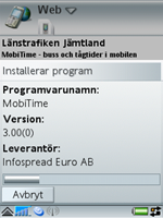 Installera MobiTime steg 4.